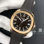 Replica Patek Philippe Aquanaut 5167r 001 3k Factory Brown Rubber Strap (3)