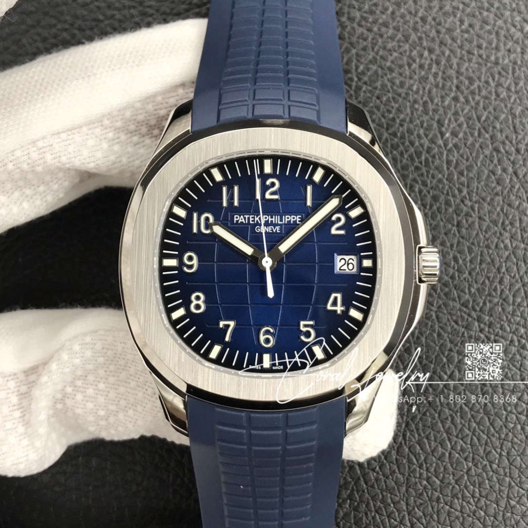 Replica Patek Philippe Aquanaut 5168g 001 3k Factory Blue Strap (1)