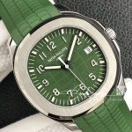 Replica Patek Philippe Aquanaut 5168g 3k Factory Green Strap (4)