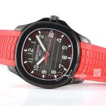 Replica Patek Philippe Aquanaut Pp5167 Zf Factory Red Rubber Strap (7)