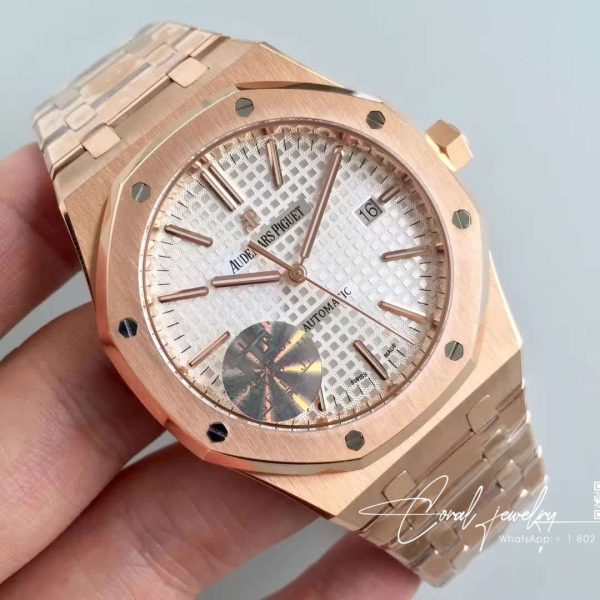 Replica Audemars Piguet Royal Oak 15450or.oo.1256or.01 Jf Factory White Dial (2)