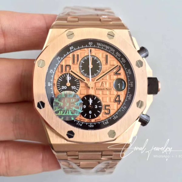 Replica Audemars Piguet Royal Oak Offshore 26470or.oo.1000or.01 Jf Factory V2 Gold Dial (1)