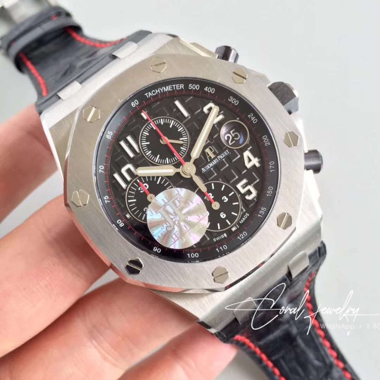 Replica Audemars Piguet Royal Oak Offshore 26470st.oo.a101cr.01 Apf Factory Black Rubber Strap (2)