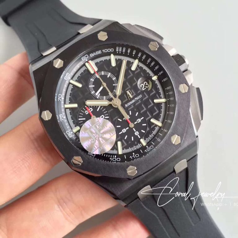 Replica Audemars Piguet Royal Oak Offshore Chronograph Edition Dark Knight 26470 Jf Factory V2 Black Dial (2)