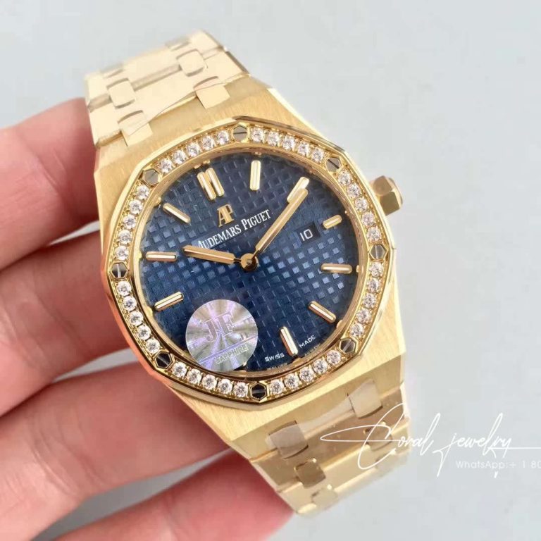 Replica Audemars Piguet Royal Oak Quartz 33mm 67651ba.zz.1261ba.02 Zf Factory Diamond Set Bezel (2)