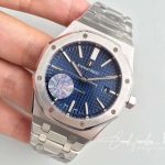 Replica Audemars Piguet Royal Oak Quartz 67650st.oo.1261st.01 Jf Factory Blue Dial (3)