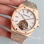 Replica Audemars Piguet Royal Oak Rose Gold Tourbillon Extra Thin 26522 R8 Factory White Dial (3)