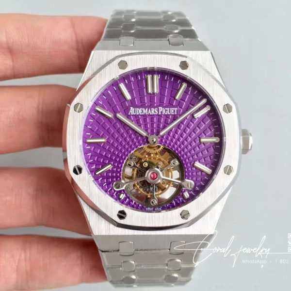 Replica Audemars Piguet Royal Oak Tourbillon 26522st.oo.1220st.01 Jf Factory Purple Dial (1)