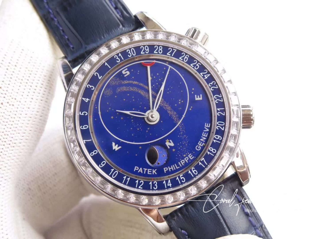 Replica Patek Philippe Grand Complications Sky Moon Celestial 6102p 001 Twa Factory Blue Dial (9)