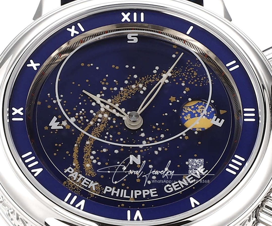 Replica Patek Philippe Grand Complications Sky Moon Celestial Rose Gold 5102pr 001 Tw Factory Blue Dial (6)