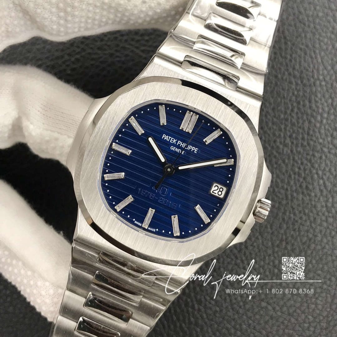 Replica Patek Philippe Nautilus 57111p 3k Factory Silver Strap (3)