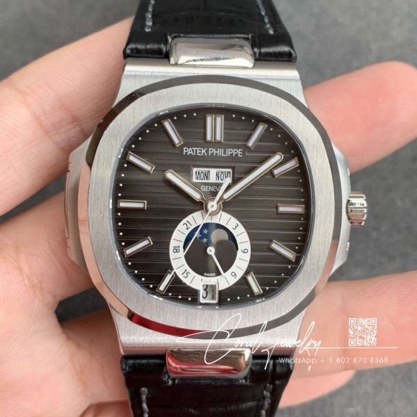 Replica Patek Philippe Nautilus 57261a 001 Gr Factory Black Strap (1)