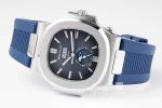 Replica Patek Philippe Nautilus 57261a 014 Ppf Factory Blue Rubber Strap (5)