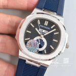 Replica Patek Philippe Nautilus Annual Calendar Moonphase 5726a Km Factory V2 Blue Dial (3)