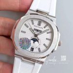 Replica Patek Philippe Nautilus Annual Calendar Moonphase 5726a Km Factory V2 White Dial (3)