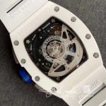 Replica Richard Mille Rm 011 Kv Factory White Rubber Strap (8)