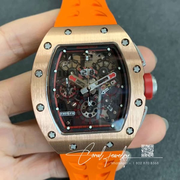 Replica Richard Mille Rm011 Kv Factory Rubber Strap (1)