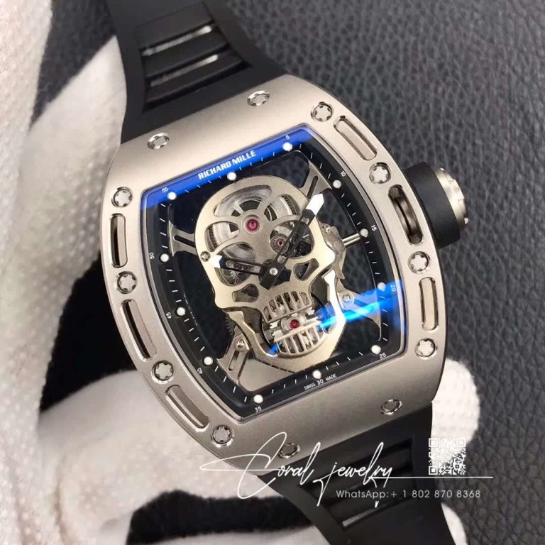 Replica Richard Mille Rm052 Zf Factory Silver Skull Dial (2)