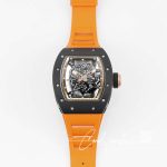 Replica Richard Mille Rm055 Kv Factory V2 Skeleton Dial Orange Strap (9)