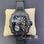 Replica Richard Mille Rm12 01 Tourbillon Kv Factory Black Skeleton Carbon Fiber Dial (1)