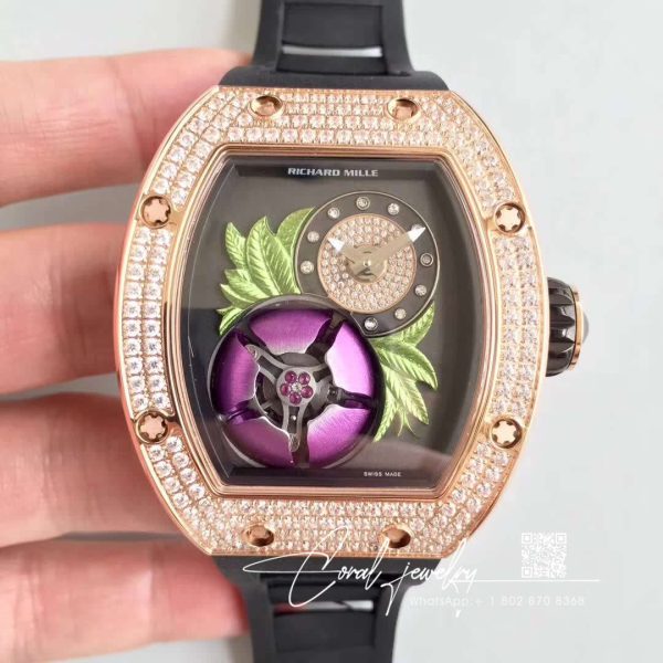 Replica Richard Mille Rm19 02 Kv Factory Tourbillon Fleur Magnolia Dial (10)