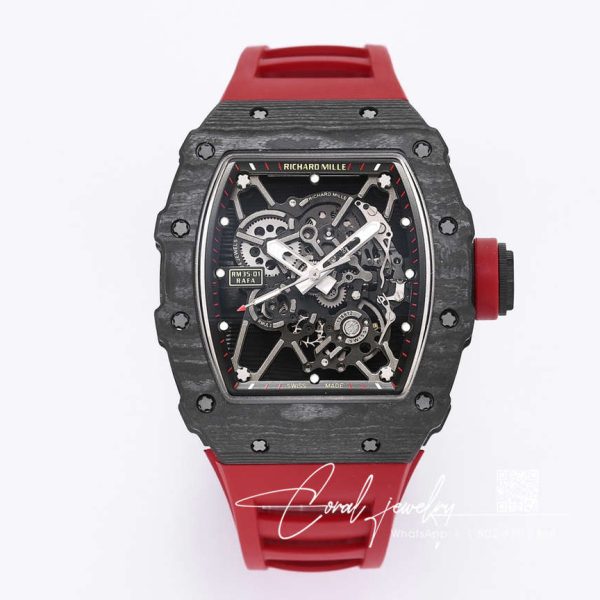 Replica Richard Mille Rm35 01 Bbr Factory Carbon Fiber Case Rubber Strap (1)