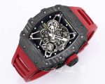 Replica Richard Mille Rm35 01 Bbr Factory Carbon Fiber Case Rubber Strap (3)