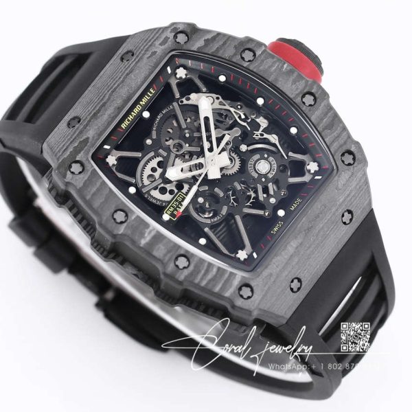 Replica Richard Mille Rm35 01 Bbr Factory Skeleton Dial Black Strap (2)