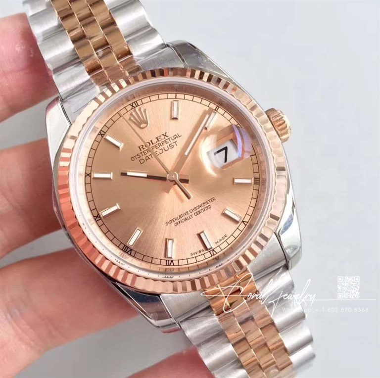 Replica Rolex Datejust 116231 36mm Gm Factory Pink Dial (2)