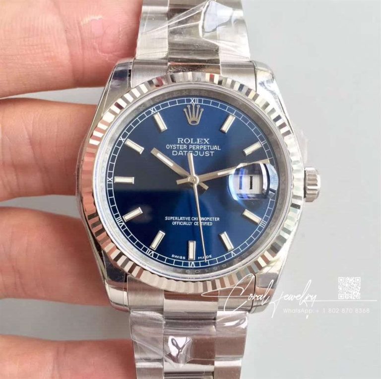 Replica Rolex Datejust 116234 36mm Ar Factory V2 Blue Dial (1)