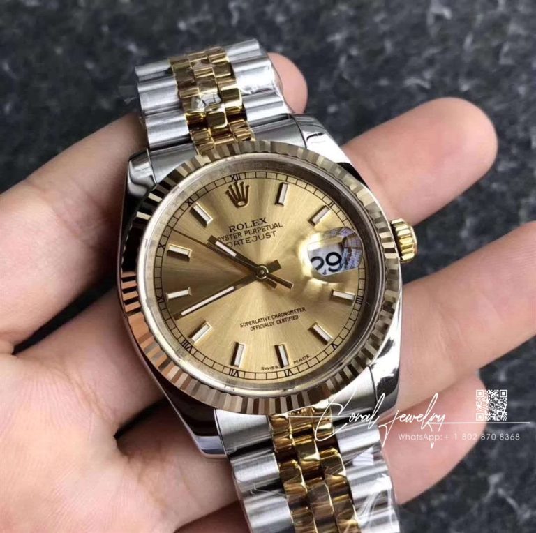 Replica Rolex Datejust 36mm 116233 Ar Factory V2 Champagne Dial (2)