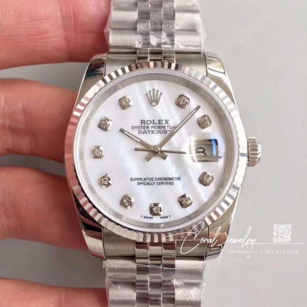 Replica Rolex Datejust M126334 0020 Ew Factory Diamond Set Dial (1)