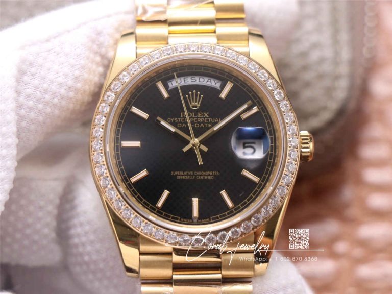 Replica Rolex Day Date 40mm Ew Factory Gold Strap (9)