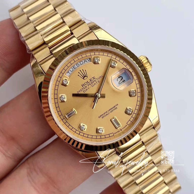 Replica Rolex Day Date M128238 0008 Yellow Gold Ew Factory Champagne Dial (2)