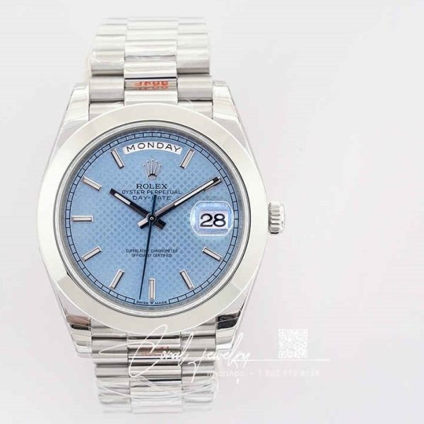 Replica Rolex Day Date M228206 0004 Ew Factory Stainless Steel Strap (1)