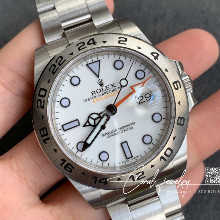 Replica Rolex Explorer Ii 216570 2018 Noob Factory White Dial (2)