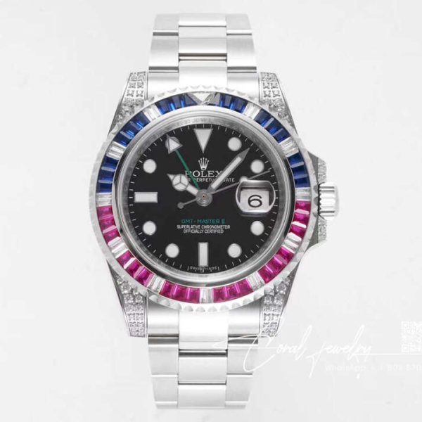 Replica Rolex Gmt Master Ii 116759 Saru 78209 Or Factory Black Dial (1)