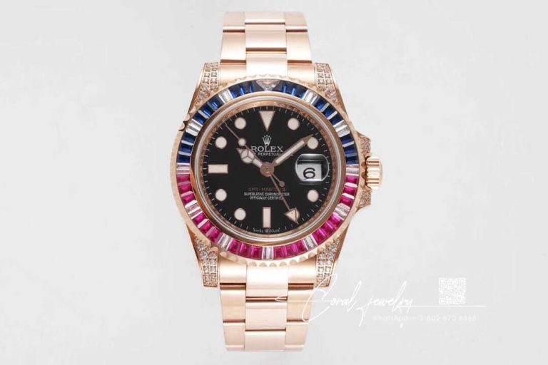 Replica Rolex Gmt Master Ii 116759 Saru Or Factory Rose Gold (1)