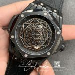 Replica Hublot Big Bang 415.cx.1112.vr.mxm18 Wwf Factory Black Strap (3)