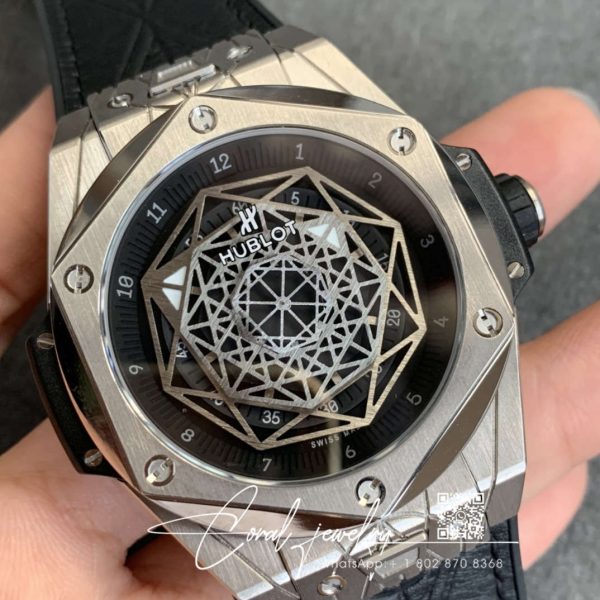 Replica Hublot Big Bang Sang Bleu Titanium 415.nx.1112.vr.mxm16 Wwf Factory Black Dial (2)