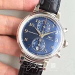 Replica Iwc Da Vinci Chronograph Edition Sport For Good Fundation Iw393402 Zf Factory Blue Dial (3)