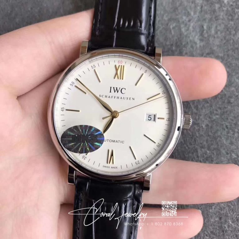 Replica Iwc Portofino Automatic Iw356501 Mks Factory Black Leather Strap White Dial (1)