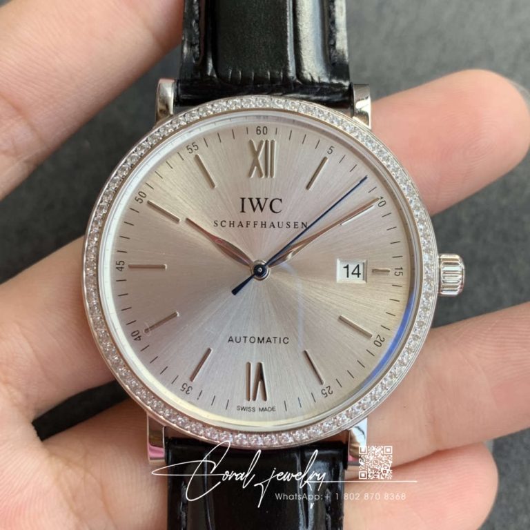 Replica Iwc Portofino Iw356514 V7 Factory Black Leather Strap (1)