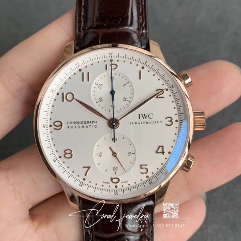 Replica Iwc Portugieser Chronograph Iw371445 Zf Factory V2 Silver Dial (1)