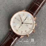 Replica Iwc Portugieser Chronograph Iw371445 Zf Factory V2 Silver Dial (9)