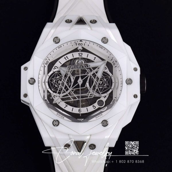 Replica Hublot Big Bang Sang Bleu Ii 418.hx.2001.rx.mxm21 Bb Factory White Ceramic Strap (2)