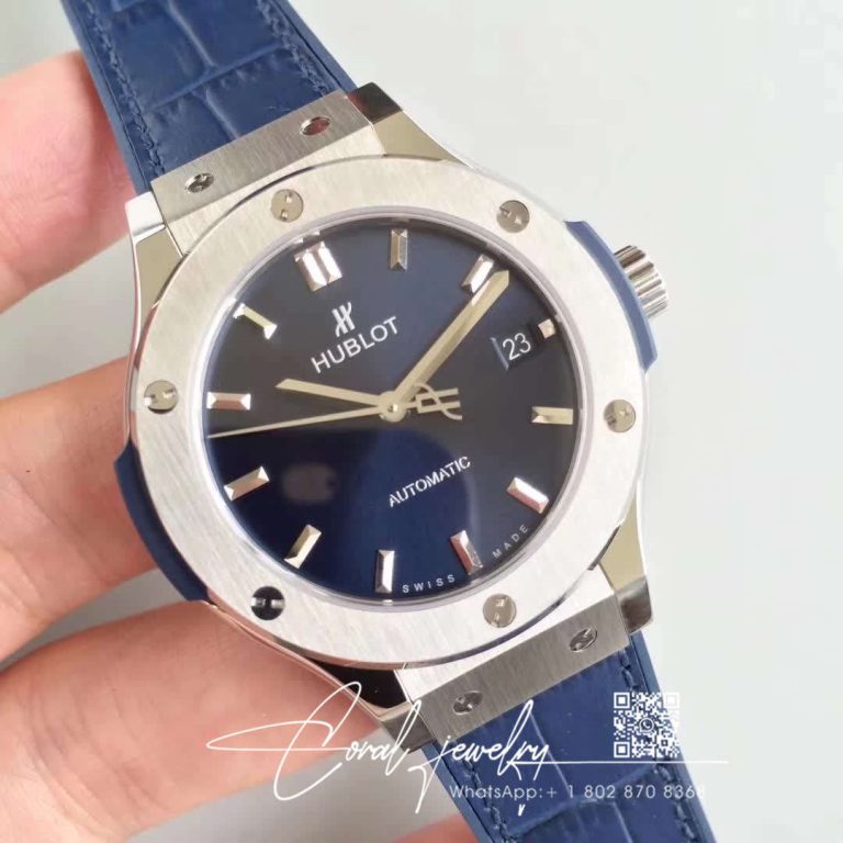 Replica Hublot Classic Fusion Titanium Blue 511.nx.7170.lr Jb Factory Blue Dial (2)