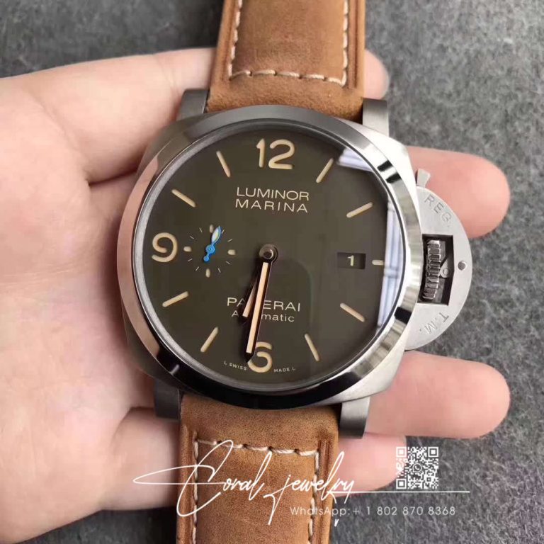 Replica Panerai Luminor Marina 1950 Pam1351 Zf Factory Brown Dial (1)