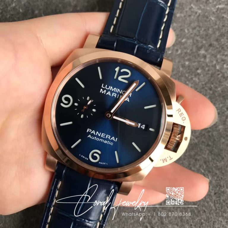 Replica Panerai Luminor Marina Goldtech Pam01112 Vs Factory Blue Dial (2)