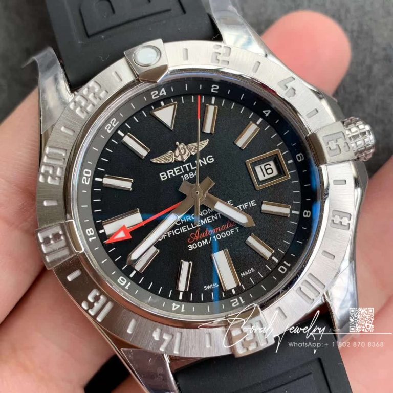 Replica Breitling Avenger Ii Gmt A3239011bc35152s Gf Factory Black Dial1 (2)